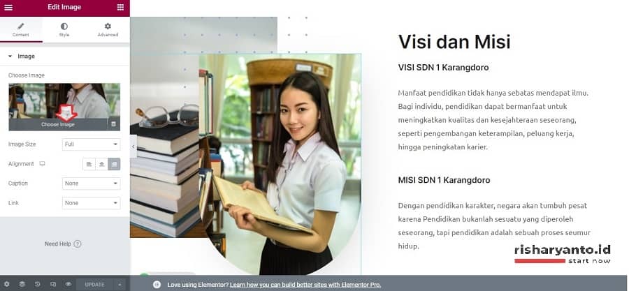 Edit Image With Elementor