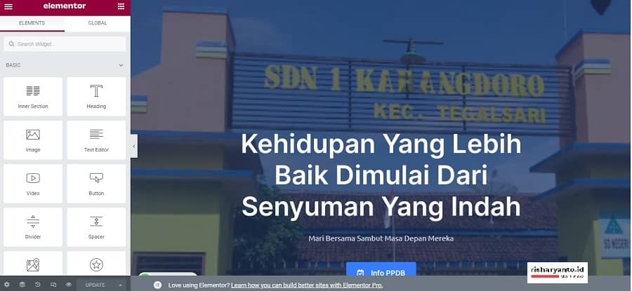 Edit Page With Elementor