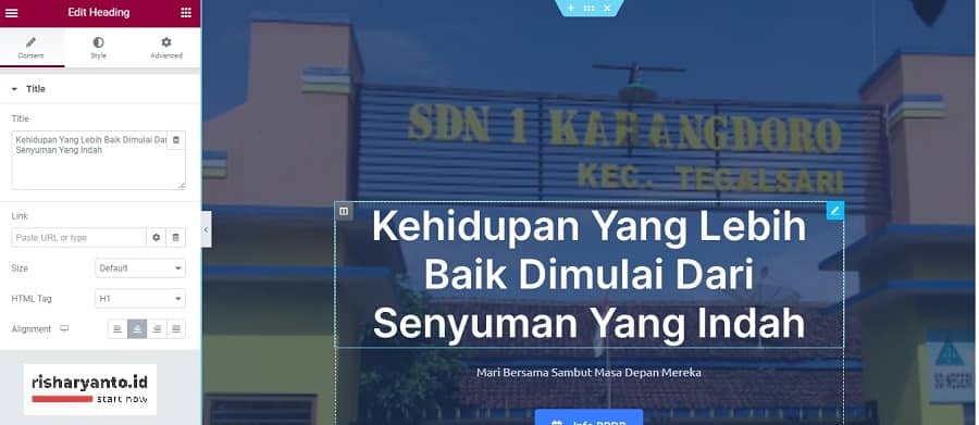 Edit Site With Elementor