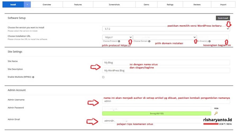 WordPress Setup Site Setting And Admin Account