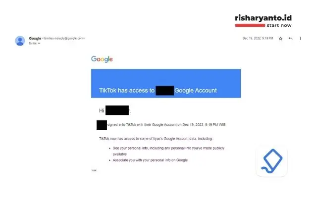 3-Pemberitahuan ke email OrTu jika terjadi akses ke aplikasi