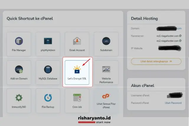 Step 3. Klik Let’s Encrypt SSL