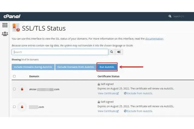 Step 8. Klik tombol Run AutoSSL
